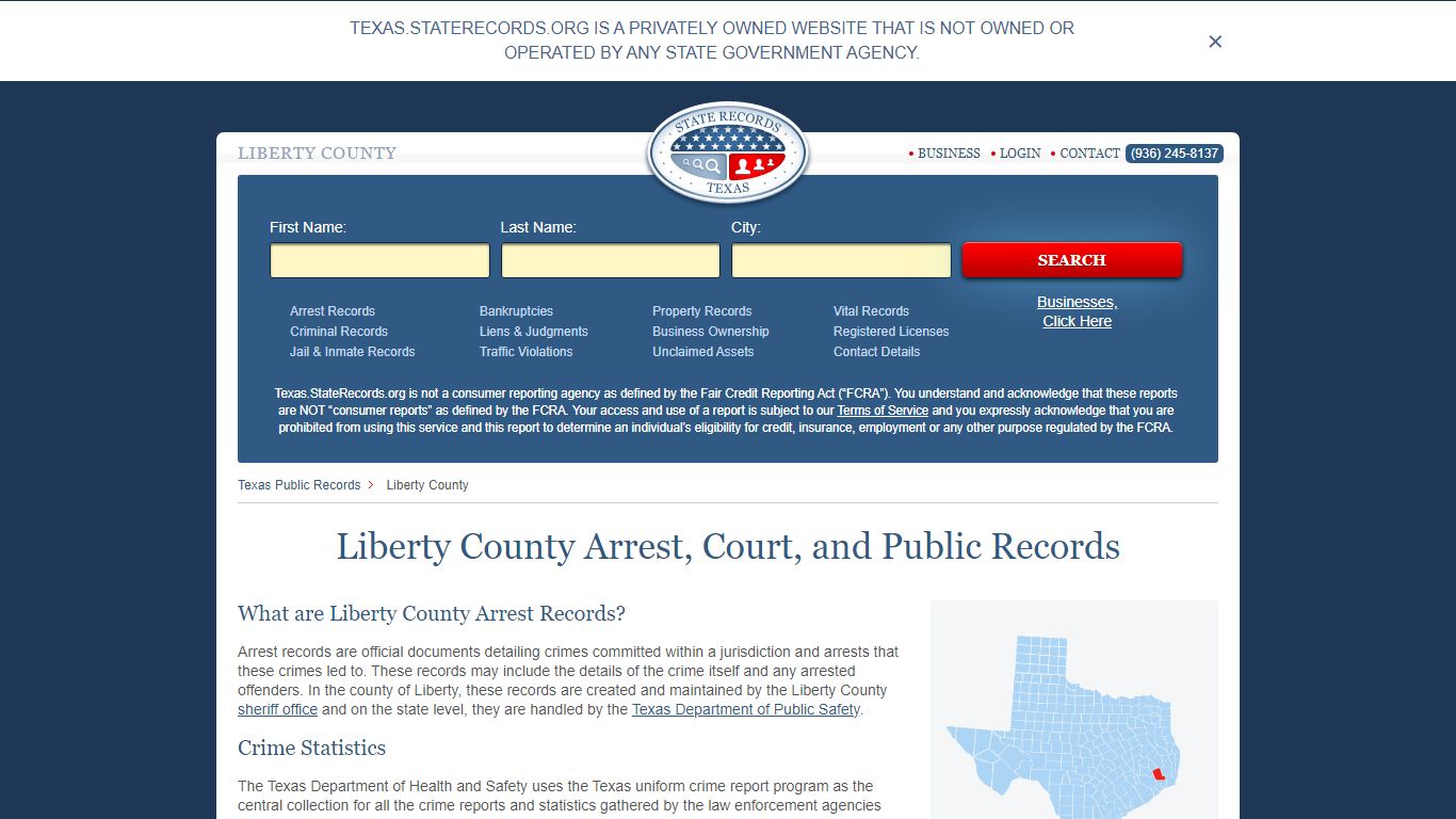 Liberty County Arrest, Court, and Public Records